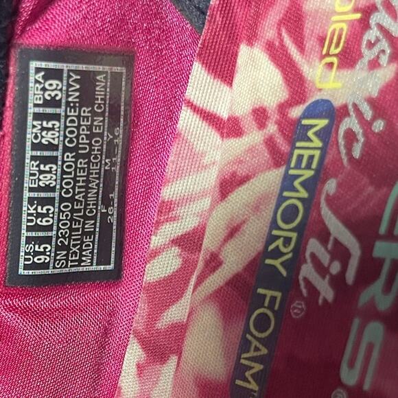 Skechers Classic Fit Slip-Ons | Navy Mesh + Suede | Memory Foam | 9.5 | EUC - Picture 6 of 7